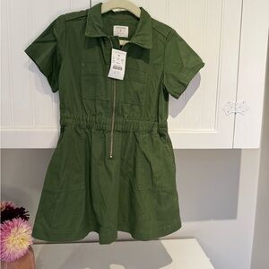 Crewcuts Olive Green Casual Kids Dress